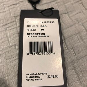 Adrianna Papell Lace Bustier Dress - Sage